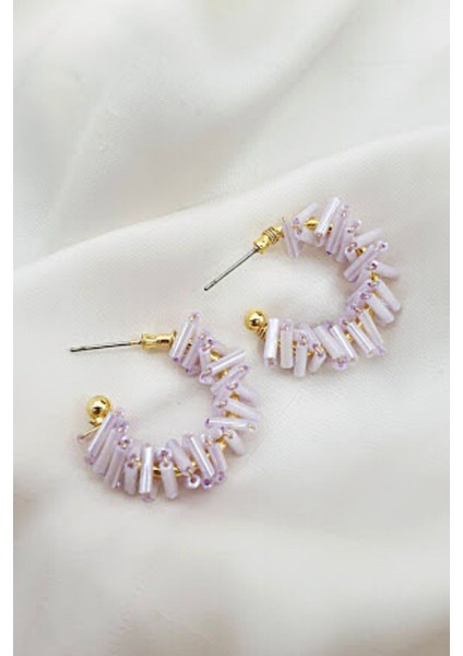 Tasarım Boru Kristal Halka Küpe