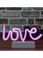 Pembe Love LED Işık Yılbaşı Işıkları Dekor Pink Love LED Light Pilli LED Işık Pembe Neon LED Işık 1