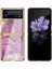 Samsung Galaxy Z Flip 4 Mor Mermer Desen Havalı Cam Cep Telefonu Kılıfı (Yurt Dışından) 5