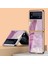 Samsung Galaxy Z Flip 3 Mor Mermer Desen Havalı Cam Cep Telefonu Kılıfı (Yurt Dışından) 3