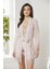 4lü Gecelik Sabahlık Şort Çeyiz Set 7005 Pudra 3