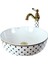 Puantıye Beyaz Siyah Çanak Lavabo Bw-175 1