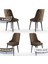Concept Newa Serisi, Babyface Kumaş Siyah Metal Ayak Gümüş Halka, 4 Adet Sandalye 1