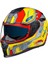 SX.100 Gıgabot Kırmızı Sarı Motosiklet Kapalı Kask 1
