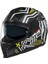 SX.100 Enıgma Mat Siyah Beyaz Motosiklet Full Face Kask 1