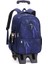 Çocuk Büyük Kapasiteli Büyük Tekerlekli Okul Çantası - Koyu Mavi (Yurt Dışından) 1