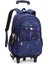 Çocuk Büyük Kapasiteli Iki Tekerlekli Okul Çantası - Koyu Mavi (Yurt Dışından) 1