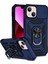 Apple iPhone 14 Kılıf Tank Aramid Sürgülü Vega Yüzüklü+Nano Lacivert 1