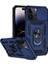 Apple iPhone 14 Pro Max Kılıf Tank Aramid Sürgülü Vega Yüzüklü+Nano Lacivert 1
