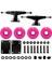 Kaykay Kamyonları 5 "tekerlekler 52MM Abec 9 Rulmanlar Cıvata Parçaları Kiti Pembe Tekerlekler (Yurt Dışından) 2