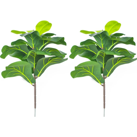 Adet Yapay Fiddle Leaf Incir Ağacı 19.6 Inç Sahte Bitkiler Ficus Bush Yeşillik Düğün Avlu Dış Dekorasyon Için (Yurt Dışından)