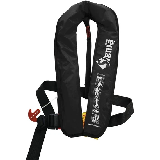 Lalizas Sigma Infl.lifejacket, Auto, 170N, W/plastic Βuckle, Iso, Adult, Black