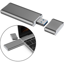 Usp Gray ile USB 3.0 Harici Muhafaza Katı Hal Sürücüsü 6gbps