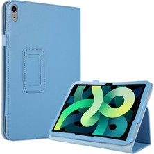 xPhone Store Ipad Için 10. Nesil 10.9 2022 Litchi Doku Deri Akıllı Tablet Kılıfı (Bebek Mavisi) (Yurt Dışından)