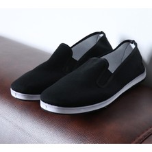 ST Decor Pamuklu Kumaş Ayakkabı Loafer Siyah 42 (Yurt Dışından)