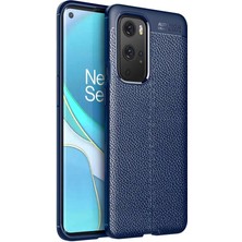 Lopard One Plus 9 Pro Kılıf Rugan Armor Deri Görünümlü Niss Silikon Lacivert