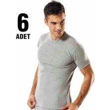 Tutku Renkli Sıfır Yaka Erkek Penye Atlet 6'lı