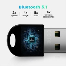 Zrh Bluetooth Adaptör 5.1 Edr Mini Dongle USB Bluetooth Adaptörü