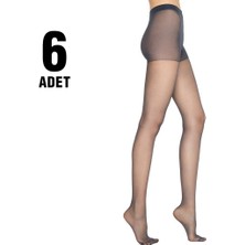 Penti Likra Fit 15 Parlak Maxi Battal Külotlu Çorap 6'lı