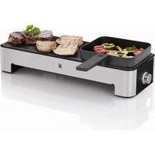 Wmf 0415170011 Et ve Sebzeler Için 2 Kişilik Elektrikli Izgara, 1000 Watt, Gümüş