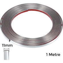 Oto Aksesuarcım Yapışkanlı Nikelaj Şerit Bant Çıta Krom 11MM 1 Metre