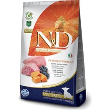 N&D N-D Pumpkin Tahılsız Bal Kabaklı Kuzu Etli Yaban Mersinli Küçük Irk Yavru Köpek Maması 2.5 kg
