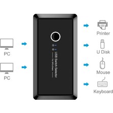 Alfais 4685 USB 4 Port Hub 2 Kasa Pc Bilgisayar Kvm Switch Splitter Çoklayıcı