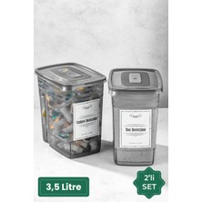 Vienev Etiketli 2li Strip Mega Boy Toz ve Tablet Deterjan Saklama Kutusu 2x(3,5 Litre)