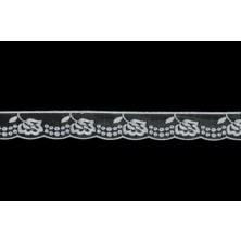 Nazarone Organze Güpür 8086 9mt-Beyaz