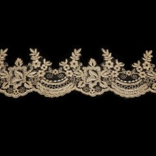 Nazarone Fransız Dantel E-2138 13,5mt-Kapiçino