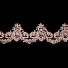 Nazarone Fransız Dantel E-924 13,5mt-Pudra