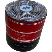 Bewell Speaker Hoparlör Bluetoothlu Mini Speaker  Sd Kart Girişli Şarjlı Hoparlör Kırmızı Bewell Bs-07