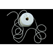 Nazarone Yuvarlak Inci Ipe Dizili Makara 4MM-23MT-KREM