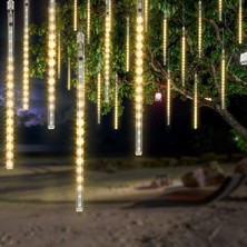 Hazar Led 8 Tüp Gün Işığı Meteor Led Işık Yağmur Işıkları Eklenebilir IP65 Dış Mekan Dekoratif Yılbaşı Süsü