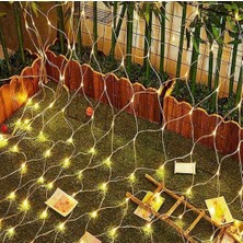 Hazar Led Ağ Led Işık 3x3 File Ağ Perde Led Işık Gün Işığı Eklemeli 240 Ledli Örümcek Ağı Işığı Yılbaşı Süsü