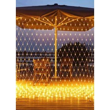 Hazar Led Ağ Led Işık 3x3 File Ağ Perde Led Işık Gün Işığı Eklemeli 240 Ledli Örümcek Ağı Işığı Yılbaşı Süsü