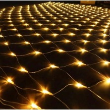 Hazar Led Ağ Led Işık 3x3 File Ağ Perde Led Işık Gün Işığı Eklemeli 240 Ledli Örümcek Ağı Işığı Yılbaşı Süsü
