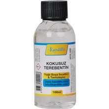 Kandillo Yağlı Boya Seti Yardımcı Malzemeler 3 x 100 ml Terebentin Resim Keten Yağı ve Fırça Temizleme Sıvısı