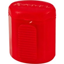 Adel Comfy Çift Gözlü Tek Renk Kalemtraş - Kırmızı