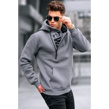 Madmext Kapüşonlu Düz Renk Sweatshirt Uzun Kol Erkekler İçin 2022 Sezonu