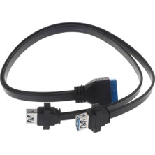 Beloving USB 3.0 20 Pimli Ila 2 Tip-A Dişi Konektör Adaptörü Y Kablosu (Yurt Dışından)