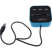 Beloving 3 USB 2.0 Bağlantı Noktası Hub Ile Hepsi Bir Çok Kartlı Okuyucu (Yurt Dışından)