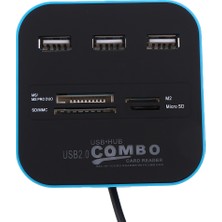 Beloving 3 USB 2.0 Bağlantı Noktası Hub Ile Hepsi Bir Çok Kartlı Okuyucu (Yurt Dışından)