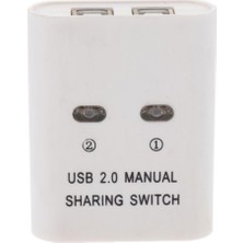 Beloving USB 2.0 Manuel Paylaşım Anahtarı Kvm Seçici Pc White Için Port Hub (Yurt Dışından)