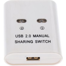 Beloving USB 2.0 Manuel Paylaşım Anahtarı Kvm Seçici Pc White Için Port Hub (Yurt Dışından)