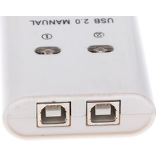 Beloving USB 2.0 Manuel Paylaşım Anahtarı Kvm Seçici Pc White Için Port Hub (Yurt Dışından)