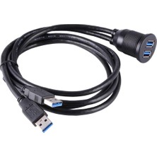 Beloving 3ft Çift USB 3.0 Uzatma USB Montajı, Dash Monte, Floş Montaj Uzatma Kablosu (Yurt Dışından)