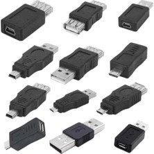 Beloving 12PCS/SET Otg USB 2.0 Erkek Ila Dişi Mikro USB Mini Dönüştürücü Adaptörü (Yurt Dışından)