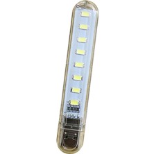 Beloving USB 8 Led'ler Taşınabilir Gece Mini Anahtarlık Kamp Araba Lambası Modülü Beyaz (Yurt Dışından)