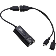 Beloving USB 2.0 ve Micro USB Ile RJ45 8P8C Adaptörü, Ağ Dönüştürücü (Yurt Dışından)